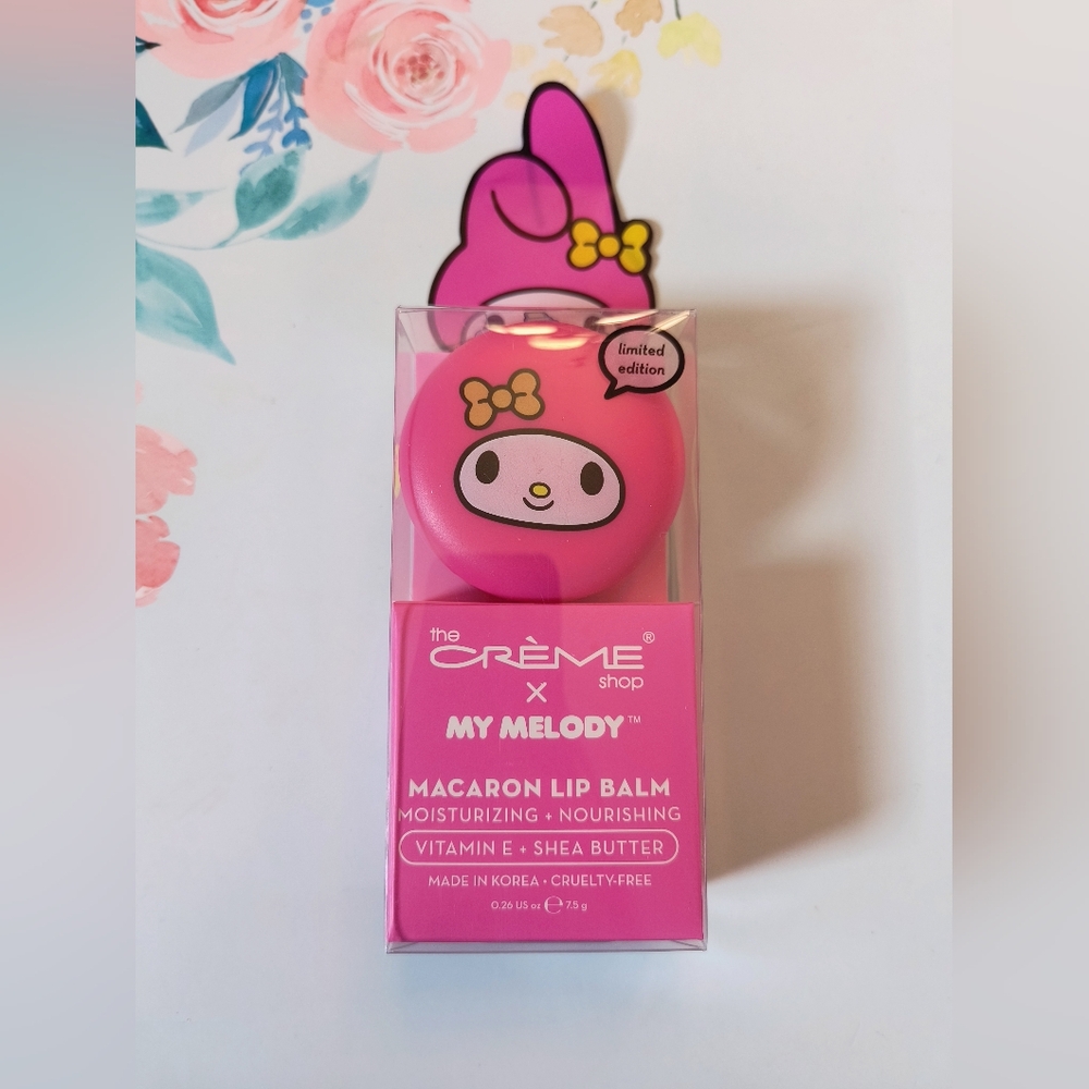Sanrio My Melody Moisturizing Macaron Lip Balm In Strawberry Ice Cream